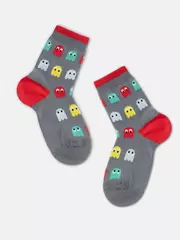 Носки детские esli с рисунками "pac-man" 643 темно-серый, , 14, ESLI, - 1