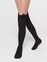 Хлопковые детские гольфины с сияющим люрексом tip-top 051 черный, , 20, CONTE-KIDS, - 2