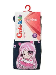 Хлопковые детские колготки tip-top с рисунком "аниме" 509 темно-синий, , 92-98 (14), CONTE-KIDS, - 2