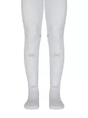 Хлопковые детские колготки tip-top с люрексом 545 белый, , 128-134 (20), CONTE-KIDS, - 1