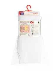 Хлопковые детские колготки tip-top с декоративной юбочкой из фатина 000 белый, , 62-74 (12), CONTE-KIDS, - 3