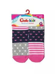 Хлопковые детские носки "веселые ножки" 282 серый-розовый, , 16, CONTE-KIDS, - 2