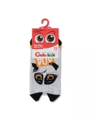 Хлопковые детские носки tip-top (мордашки) 553 светло-серый, , 14, CONTE-KIDS, - 2