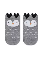 Хлопковые детские носки tip-top (мордашки) 603 серый, , 14, CONTE-KIDS, - 1