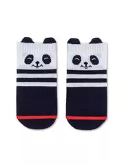 Хлопковые детские носки tip-top (мордашки) 563 белый-темно-синий, , 12, CONTE-KIDS, - 1