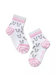 Хлопковые детские носки conte-kids tip-top с рисунками 496 белый, , 12, CONTE-KIDS, - 1