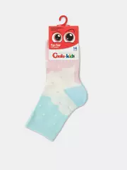 Хлопковые детские носки tip-top с рисунками 586 бирюза-розовый, , 14, CONTE-KIDS, - 2