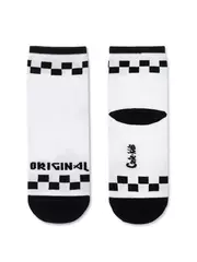 Хлопковые детские носки tip-top с рисунками 555 белый, , 24, CONTE-KIDS, - 1