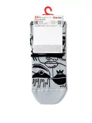 Хлопковые детские носки tip-top с рисунками 562 светло-серый, , 24, CONTE-KIDS, - 3