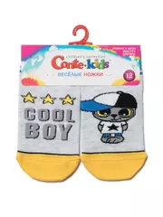 Хлопковые детские носки conte-kids "веселые ножки" 465 светло-серый, , 12, CONTE-KIDS, - 2