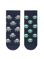 Хлопковые детские носки "веселые ножки" 461 темно-синий, , 20, CONTE-KIDS, - 1