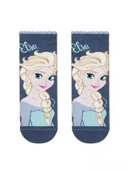 Хлопковые детские носки с люрексом, стразами ©disney frozen 426 темный джинс, , 22, CONTE-KIDS, - 1