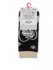 Хлопковые детские носки с люрексом, стразами ©disney frozen 581 черный, , 22, CONTE-KIDS, - 4