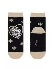 Хлопковые детские носки с люрексом, стразами ©disney frozen 581 черный, , 22, CONTE-KIDS, - 2