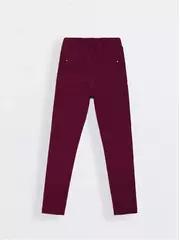Экстрамягкие джеггинсы для школы с термоэффетом mini windy bordo, , 146,152-76, CONTE ELEGANT, - 5