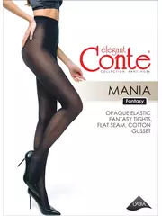 Колготки женские с ажурным рисунком mania grafit, , 3, CONTE ELEGANT, - 2