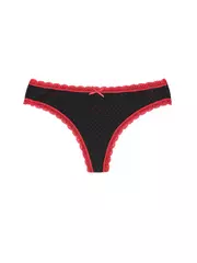 Трусы женские "стринг" lazy days conte lst 1004 (в коробке) black-red, , 94/S, CONTE ELEGANT, - 4