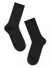 Меланжевые женские носки conte comfort 000 (без резинки) черный, , 39-41 (25-27), CONTE ELEGANT, - 4