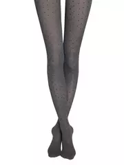 Меланжевые колготки с рисунком «ромбы» effect grafit, , 3, CONTE ELEGANT, - 2