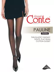 Колготки с геометрическим рисунком «точки» pauline grafit, , 2, CONTE ELEGANT, - 1