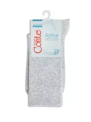 Удлиненные женские хлопковые носки active 000 светло-серый, , 36-38 (23-25), CONTE ELEGANT, - 3