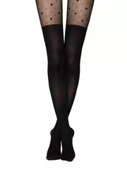 Колготки с рисунком «сердечки» karmen nero, , 2, CONTE ELEGANT, - 2