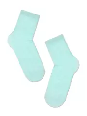 Женские однотонные носки из пряжи с вискозой и кашемиром comfort 000 бледно-бирюзовый, , 38-39 (25), CONTE ELEGANT, - 2