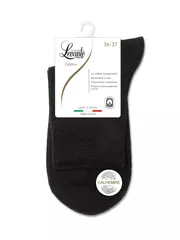 Носки женские из вискозы с кашемиром levante 000 черный, , 38-39 (25), LEVANTE, - 3