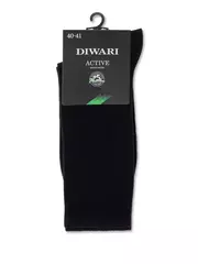 Удлиненные хлопковые мужские носки diwari active 000 черный, , 40-41 (25), DIWARI, - 2
