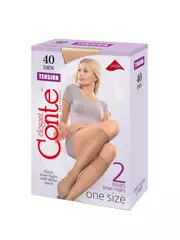 Гольфы женские conte tension 40 (2 пары), , 36-39 (23-25), CONTE ELEGANT, - 1