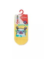 Антискользящие детские носки tip-top с рисунком «лама» 470 св.желтый, , 10, CONTE-KIDS, - 2