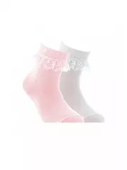 Носки детские однотонные tip-top (с кружевной лентой) 000 белый, , 8, CONTE-KIDS, - 3