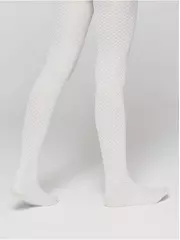 Эластичные детские колготки с ажурным рисунком emily bianco, , 116-122, CONTE ELEGANT, - 3
