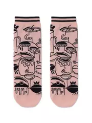 Хлопковые детские носки tip-top с рисунками 562 пепельно-розовый, , 24, CONTE-KIDS, - 1