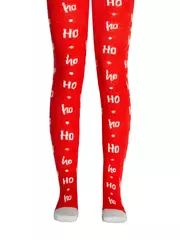 Детские новогодние колготки с помпоном «santa claus» conte-kids 556 красный, , 104-110 (16), CONTE-KIDS, - 1