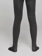 Плотные детские меланжевые колготки из микрофибры melange grafit, , 116-122, CONTE ELEGANT, - 4