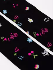 Хлопковые детские колготки tip-top 615 черный, , 116-122 (18), CONTE-KIDS, - 2