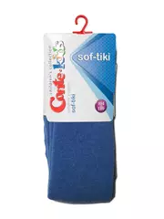 Детские махровые колготки sof-tiki (махровые внутри) однотонные 000 светлый джинс, , 80-86 (14), CONTE-KIDS, - 2