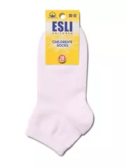 Носки детские короткие (однотонные) esli 000 cветло-розовый, , 14, ESLI, - 2
