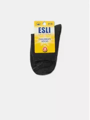 Хлопковые детские носки (однотонные) esli 000 темно-серый, , 14, ESLI, - 2