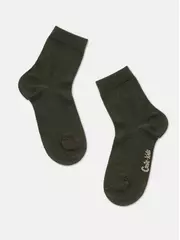 Хлопковые детские носки (однотонные) tip-top 000 хаки, , 10, CONTE-KIDS, - 1