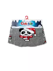 Новогодние детские колготки «xmas panda» conte-kids 554 серый, , 62-74 (12), CONTE-KIDS, - 4