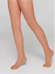 Эластичные детские колготки с ажурным рисунком emily natural, , 116-122, CONTE ELEGANT, - 1