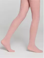 Эластичные детские колготки с ажурным цветочным рисунком ketty dusty rose, , 116-122, CONTE ELEGANT, - 2
