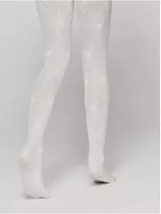 Тонкие эластичные детские колготки с цветочным рисунком sofia bianco, , 104-110, CONTE ELEGANT, - 3