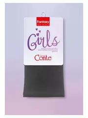 Плотные детские меланжевые колготки из микрофибры melange grafit, , 116-122, CONTE ELEGANT, - 1