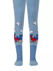 Детские колготки conte-kids sof-tiki (махровые внутри) с рисунками 226 голубой, , 62-74 (12), CONTE-KIDS, - 1