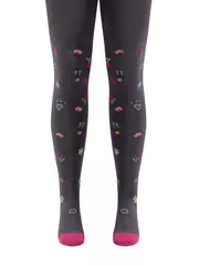 Хлопковые детские колготки tip-top 615 темно-серый, , 116-122 (18), CONTE-KIDS, - 1