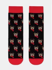 Мужские новогодние носки diwari new year 908 черный, , 42-45 (27-29), DIWARI, - 1