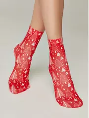 Носки женские с новогодними рисунками conte fantasy 70 131, , 36-39 (23-25), CONTE ELEGANT, - 2